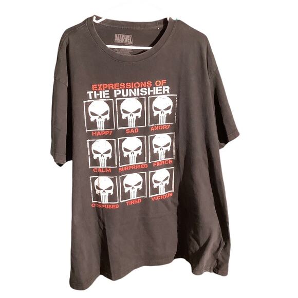 Marvel Expressions of The Punisher T-Shirt Men’s 3XL – Black, Crew Neck, Cotton - Picture 1 of 5